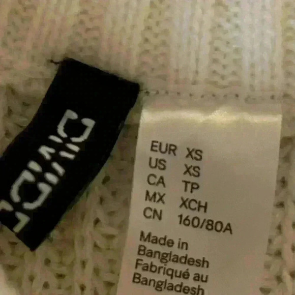 H&M Crop Sweater Vest Rib Knit Preppy Fall Size XS Academia Minimalist - Picture 4 of 9